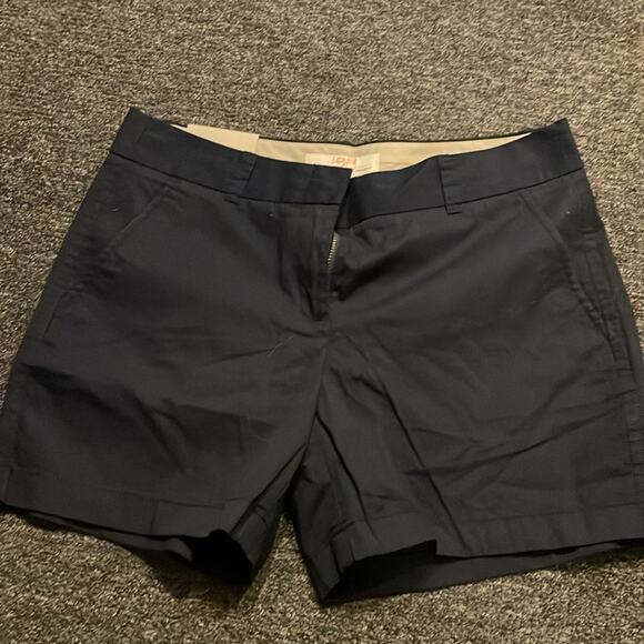 J Crew Chino City Fit Navy Shorts Women's size 4 5" inseam NWT 100% Cotton - Picture 4 of 6
